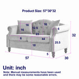 2 Seater Chesterfield Sofa With Rolled Arms And Nailhead Trim For Living Room