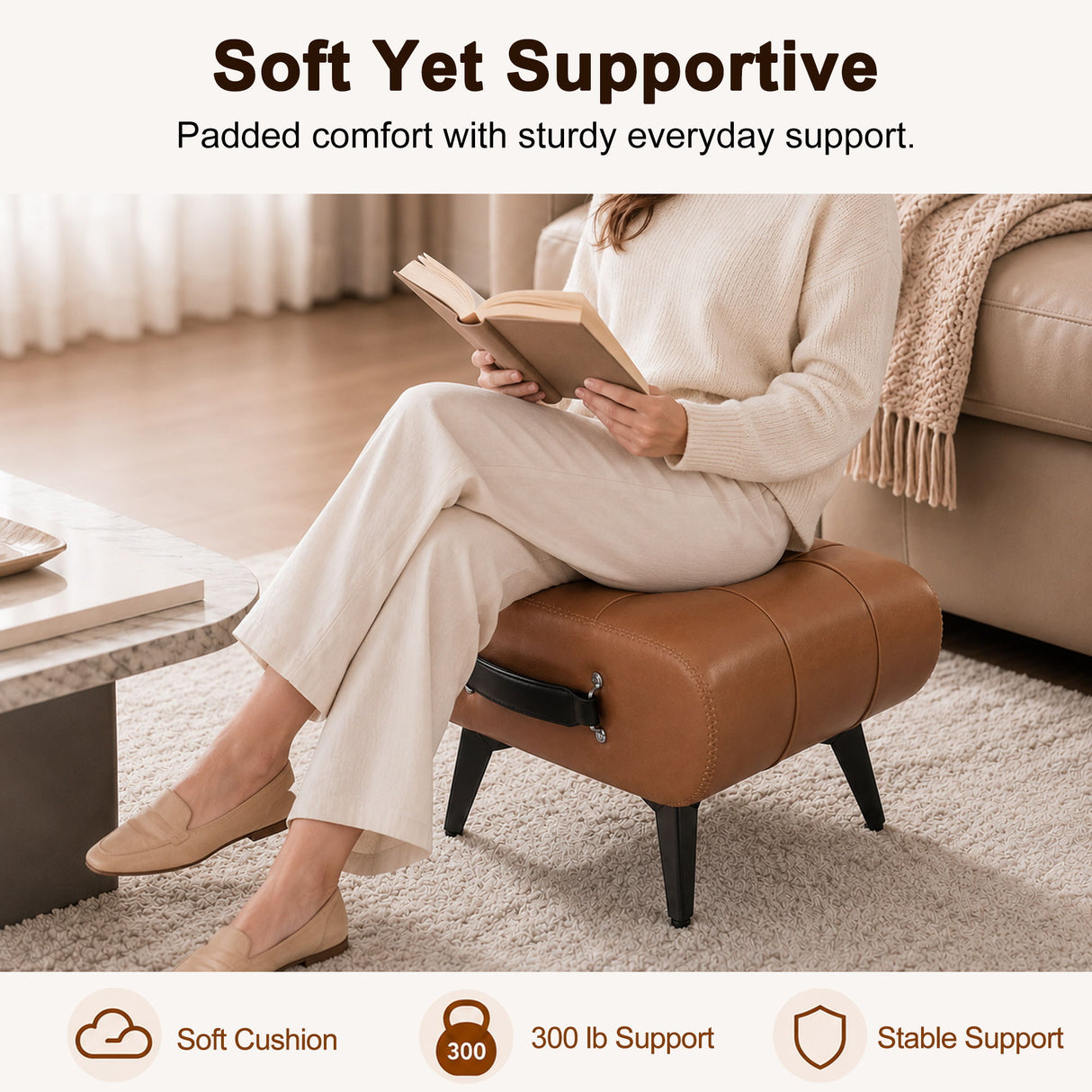 Minimalist Footstool With Hidden Storage