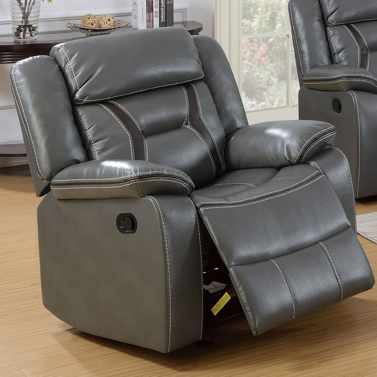 Modern Recliner With Pillow Arms And Headrest