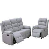 Modern Living Room Set With Manual Recliner