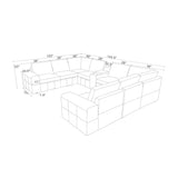 Modular Sectional With Large Square Arms