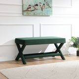 Comfort Double Bench Upholstered With X Crossed Legs