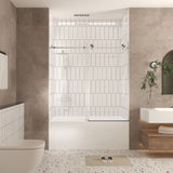 Frameless Shower Door, Smooth Sliding Tracks