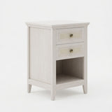 Nightstand With 2 Drawers Bedside Table