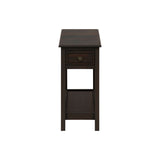 Accent End Table, 2 Tier, Storage Drawer, Transitional - Walnut