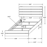 Slatted Headboard Panel Bed