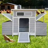 Large Chicken Coop Outdoor Hen House With Dual Nesting Boxes