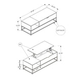 Coffee Table With Lift Top, Storage, Living Room Accent - Black