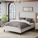 Upholstered Bed & High Headboard Design