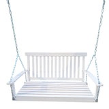 Front Porch Swing With Armrests For Outdoor Patio, Garden Yard, Backyard Or Sunroom