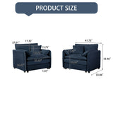 Modern Oversized Accent Chair, Comfy Single Sofa With Large Seat (Set of 2)