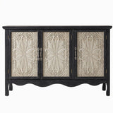 3 Door Sideboard Buffet Cabinet With Storage - Black