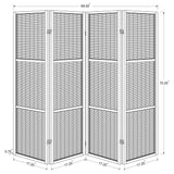 Kenabi - 4 Panel Room Divider Folding Screen - Walnut