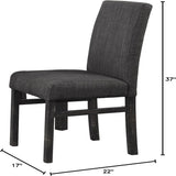 5 Piece Transitional Dining Set With Table And Upholstered Chairs