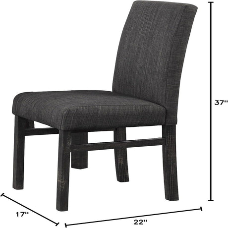 5 Piece Transitional Dining Set With Table And Upholstered Chairs