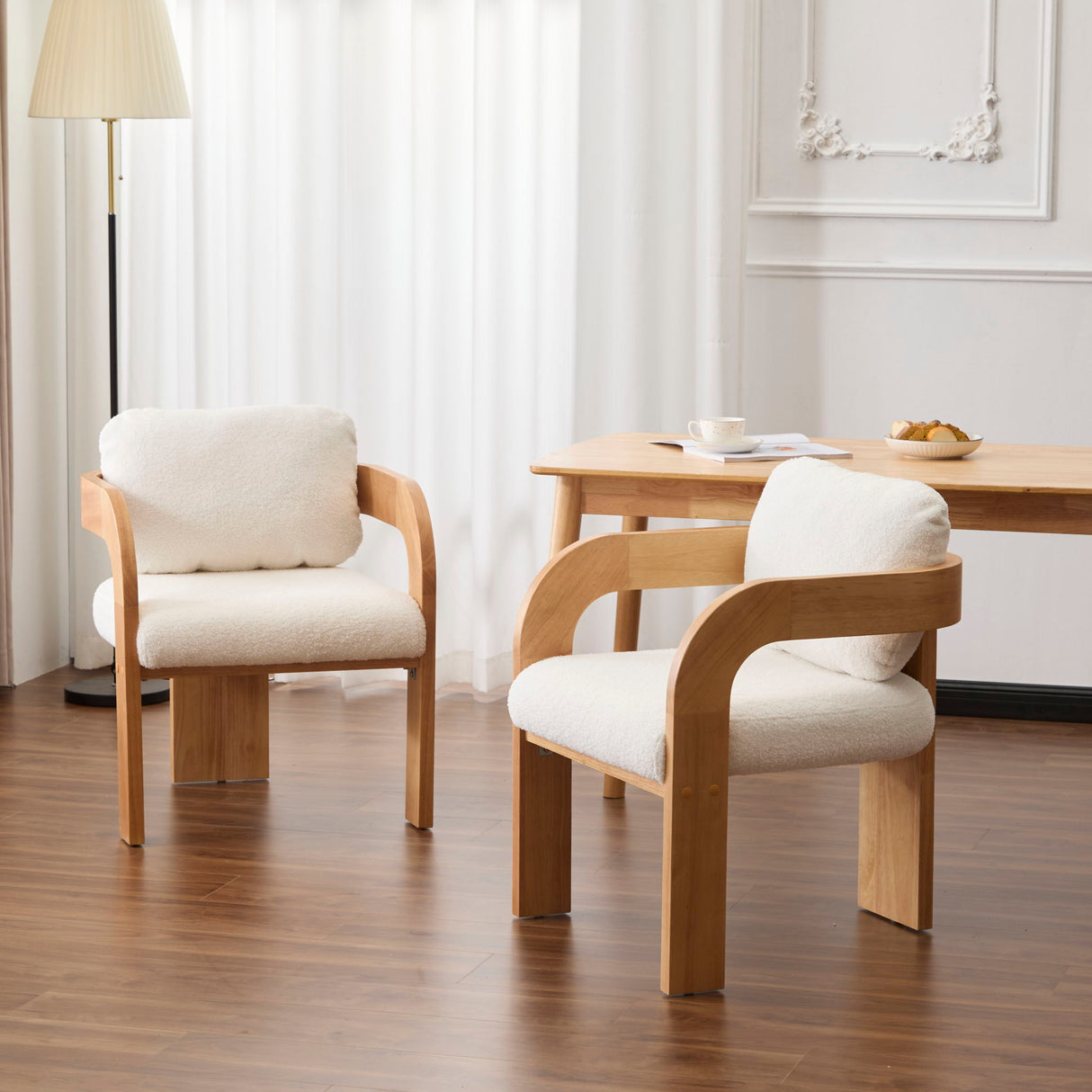 Dining Chairs With Pillow Back (Set of 2)