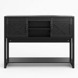 Farmhouse Entryway Table With Sliding Barn Door