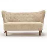 Nordic Chair Laid Back Loveseats With Curved Backres, No Armrests