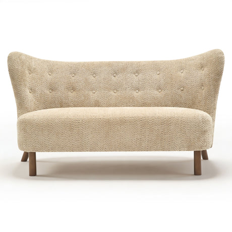 Nordic Chair Laid Back Loveseats With Curved Backres, No Armrests