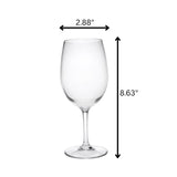 Leadingware Unbreakable Tritan Wine Glass (Set of 4), 20Oz, Bpa Free - Clear