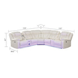 Challenger - Recliner Sectional Sofa, Built In USB, C Ports & Bluetooth