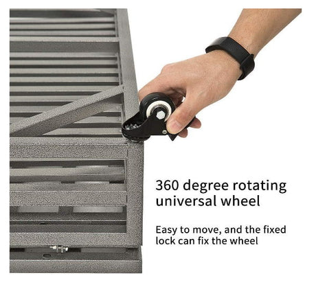 Heavy Duty Dog Crate Lockable Wheels