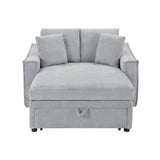 Modern Chaise Sofa With Hidden Storage For Living Room
