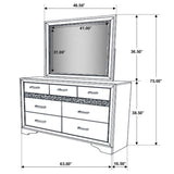 Annie - 7 Drawer Dresser With Mirror - Black