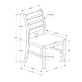 Dining Chair, Dining Room, Side, Upholstered, Transitional (Set of 2) - Brown