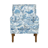 Floral Accent Armchair With Nailhead Trim