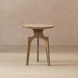 Carmel - Round Side Table - Antique Brown