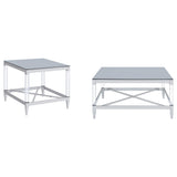 Wallingsford - 2 Piece Square Coffee And End Table Set - Chrome