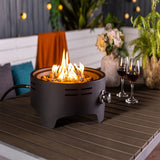 Propane Tabletop Gas Fire Pit, 40000 Btu Round For Outdoor - Black