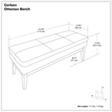 Carlson - Ottoman Bench, Mid Century Design