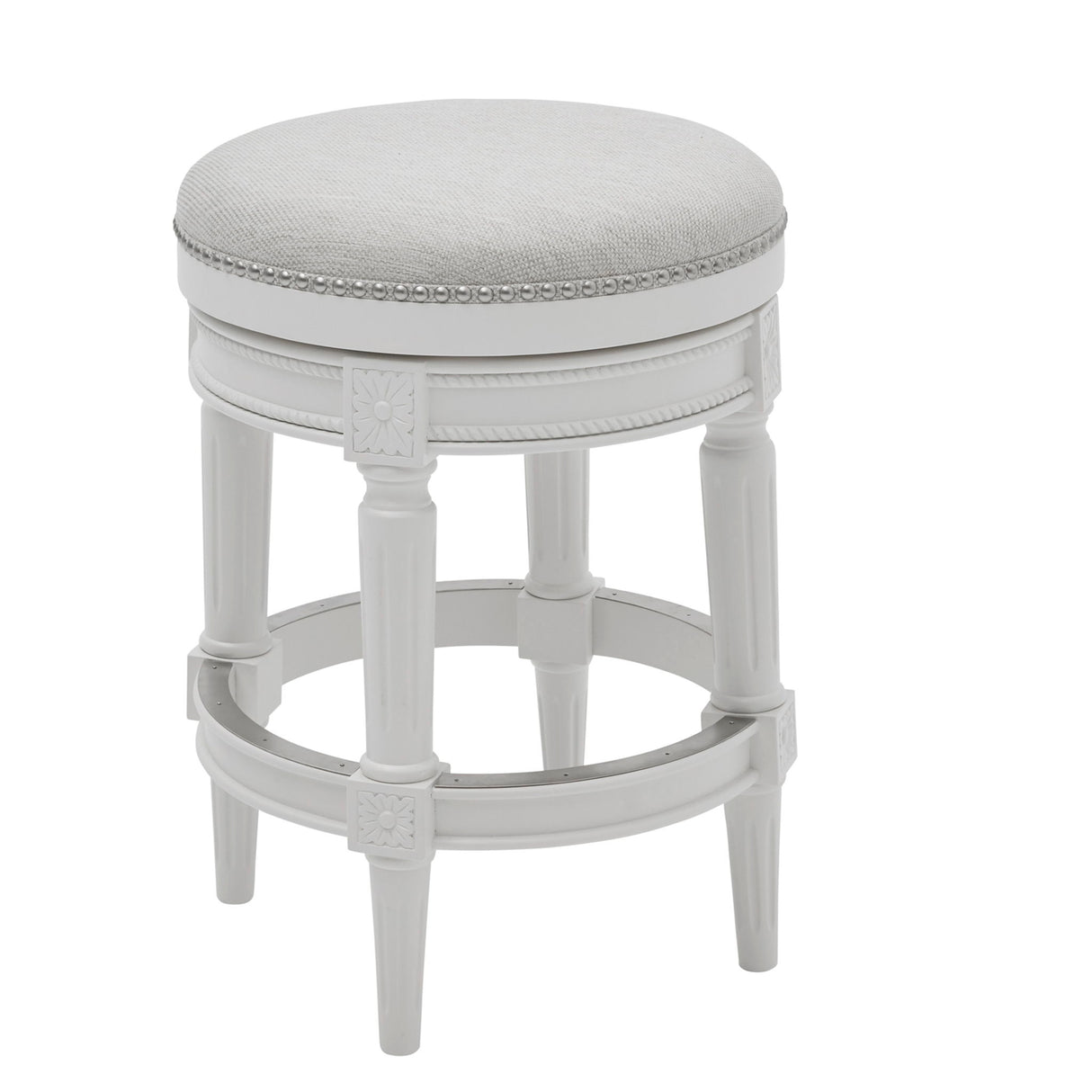 Rustic Elegance Backless Swivel Stool