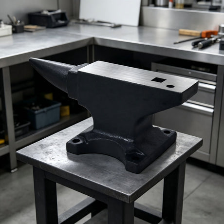 100 Lbs Single Horn Anvil, 4 Holes - Black