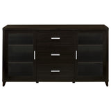 Nyler - 3 Drawer Rectangular TV Console - Cappuccino