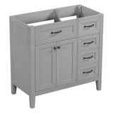 Modern Bathroom Vanity Base Only, 2 Doors And 3 Drawers