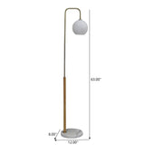 Tall Corner Floor Lamp For Living Room - White