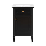 Bathroom Vanity With Sink, Adjustable Shelf, Tilt-Out Drawer