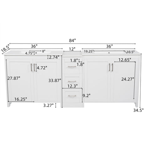 Double Sink Bathroom Vanity With Quartz Countertop