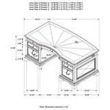 Stigham - 7 Drawer Executive Desk With Lockable File Cabinets - Oak