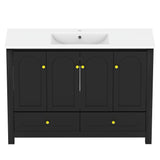 Bathroom Vanity With Sink Combo, 4 Soft Close Doors And 2 Drawers