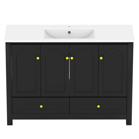 Bathroom Vanity With Sink Combo, 4 Soft Close Doors And 2 Drawers
