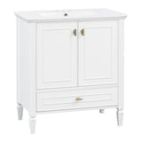 Freestanding Vanity With 1 Drawer & 2 Soft Close Doors With Door Mounted Storage
