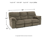 Alphons Reclining Sofa, Loveseat and Recliner - 28201U2
