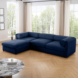 Contemporary Elegant Sofa With Storage And Ottoman