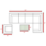 Stylish Entertainment Sectional Set, Outdoor Living