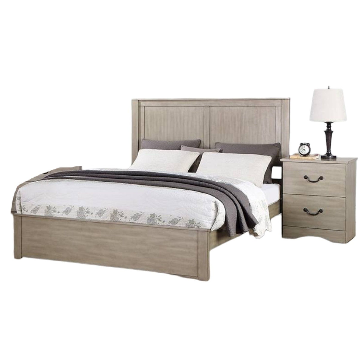 Bed With 2 Panel Headboard