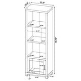 Sandl - 3 Shelf Media Tower With Cabinet Storage Solution - Black